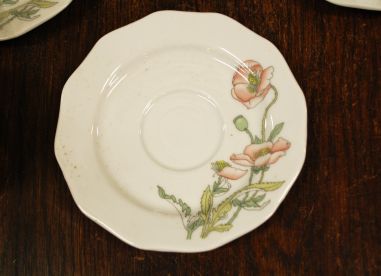 (n-4543) Gallo Galerie de Porcelaine Villeroy & Boch Group "Punane moon", kohvitassid-taldrikud, 4tk