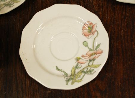 (n-4543) Gallo Galerie de Porcelaine Villeroy & Boch Group "Punane moon", kohvitassid-taldrikud, 4tk