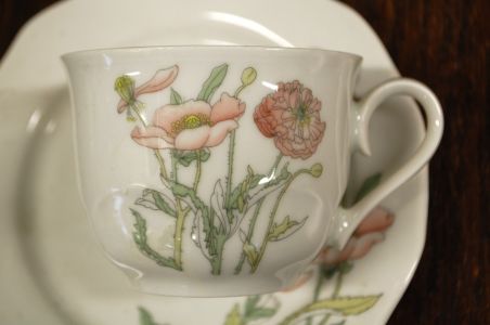 (n-4543) Gallo Galerie de Porcelaine Villeroy & Boch Group "Punane moon", kohvitassid-taldrikud, 4tk