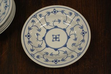 (n-4649) Jäger Eisenberg Original Blau Saks, õlelille mustriga supi-pastataldrikud, 6tk