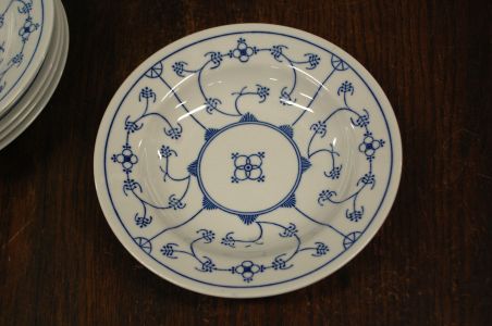 (n-4649) Jäger Eisenberg Original Blau Saks, õlelille mustriga supi-pastataldrikud, 6tk
