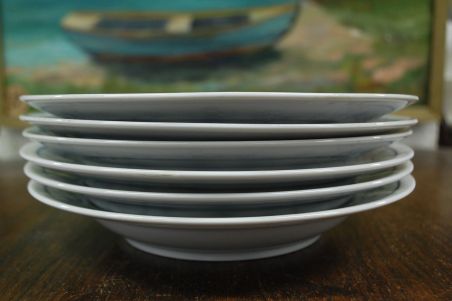 (n-4649) Jäger Eisenberg Original Blau Saks, õlelille mustriga supi-pastataldrikud, 6tk