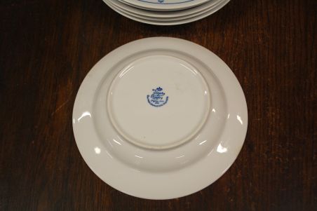 (n-4649) Jäger Eisenberg Original Blau Saks, õlelille mustriga supi-pastataldrikud, 6tk