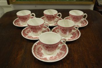 (n-7209/13) Villeroy & Boch Fasan kohvitassid-taldrikud, 6tk