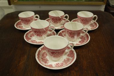 (n-7209/13) Villeroy & Boch Fasan kohvitassid-taldrikud, 6tk