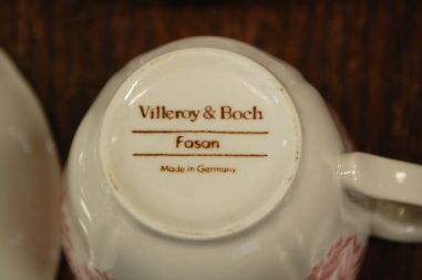 (n-7209/14) Villeroy & Boch Fasan kohvitassid-taldrikud, 4tk