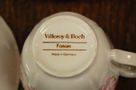 (n-7209/14) Villeroy & Boch Fasan kohvitassid-taldrikud, 4tk