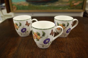 (n-8154) JBS Home Collection "Fruit & Flowers" kruusid, 3tk