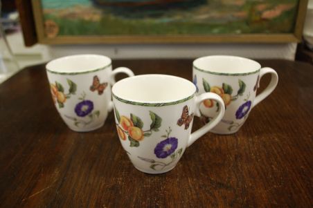 (n-8154) JBS Home Collection "Fruit & Flowers" kruusid, 3tk