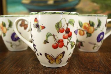 (n-8154) JBS Home Collection "Fruit & Flowers" kruusid, 3tk