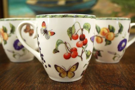 (n-8154) JBS Home Collection "Fruit & Flowers" kruusid, 3tk