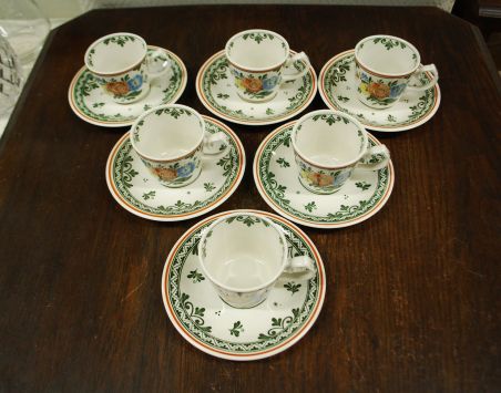 (n-8168/1) Villeroy & Boch Alt Amsterdam, kohvitassid-taldrikud 6tk