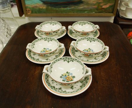 (n-8168/5) Villeroy & Boch Alt Amsterdam, puljongiikausid-taldrikud 5tk