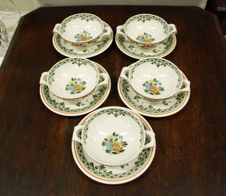 (n-8168/5) Villeroy & Boch Alt Amsterdam, puljongiikausid-taldrikud 5tk
