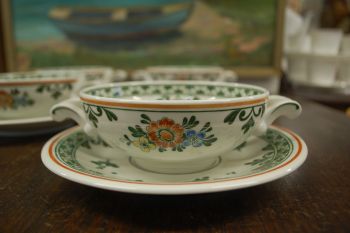 (n-8168/5) Villeroy & Boch Alt Amsterdam, puljongiikausid-taldrikud 5tk 2