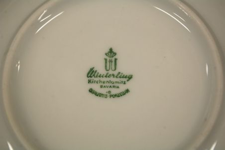 (n-8177/1) Winterling Kirchenlamitz, viinamarjalehetedega kohvitassid-taldrikud, 6tk