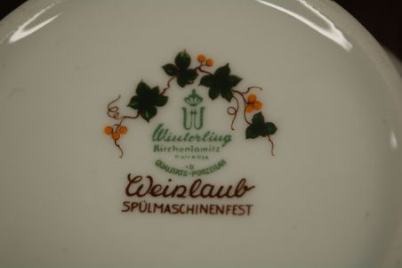 (n-8177/3) Winterling Kirchenlamitz, viinamarjalehetedega kann