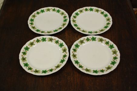 (n-8177/5) Winterling Kirchenlamitz, viinamarjalehetedega salatitaldrikud, 4tk