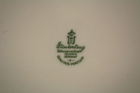 (n-8179/1) Bavaria Winterling Schwarzenbach, õlelille mustriga praetaldrikud, 4tk