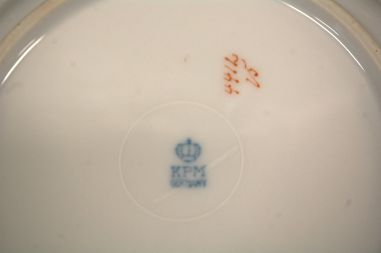 (n-8184/2) KPM Waldenburg, käsitsiviimistletud uhked supi-pastataldrikud, 6tk