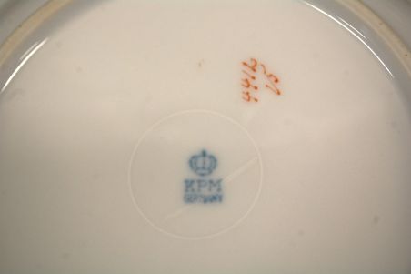 (n-8184/2) KPM Waldenburg, käsitsiviimistletud uhked supi-pastataldrikud, 6tk