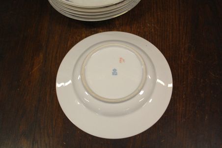 (n-8184/2) KPM Waldenburg, käsitsiviimistletud uhked supi-pastataldrikud, 6tk
