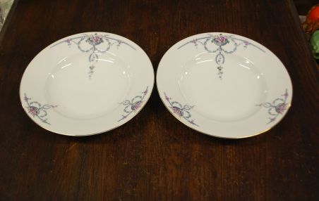 (n-8184/3) KPM Waldenburg, käsitsiviimistletud uhked supi-pastataldrikud, 2tk