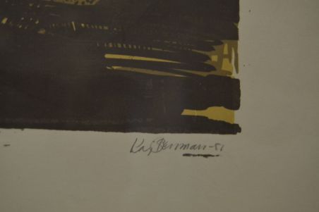 (L-869) Nummerdatud, signeeritud trükk aastast 1956
