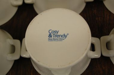 (n-8211) Cosy & Trendy väikesed valged ahjupotid/ portsjonipotid 6tk