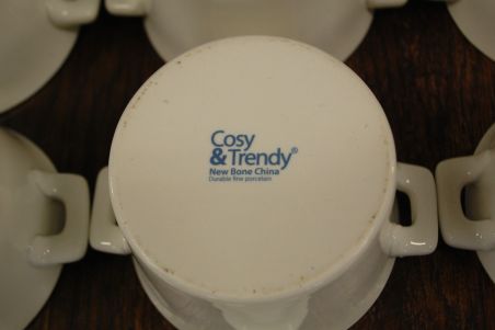 (n-8211) Cosy & Trendy väikesed valged ahjupotid/ portsjonipotid 6tk