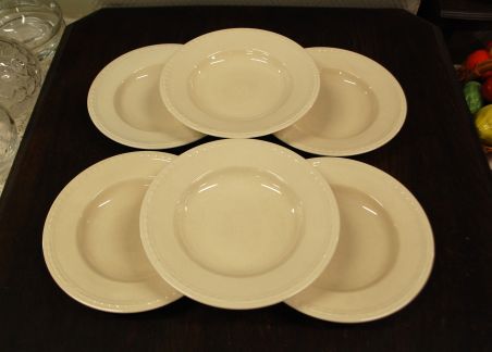 (n-8223) Royal Creamware, supi-pastataldrikud, 6tk