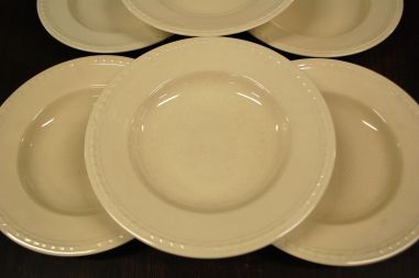 (n-8223) Royal Creamware, supi-pastataldrikud, 6tk