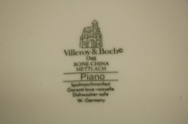 (n-8225/5) Villeroy & Boch Mettlach, Piano supi-pastataldrikud, 6tk