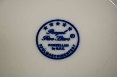 (n-8230/1) Royal Five Stars Porzellan, sibulamustriga supi-pastataldrikud, 6tk