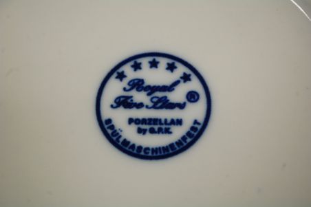 (n-8230/1) Royal Five Stars Porzellan, sibulamustriga supi-pastataldrikud, 6tk
