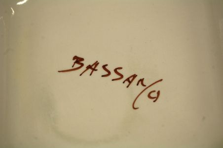 (n-8279) Bassano, käsitsimaalitud kaanega nõu