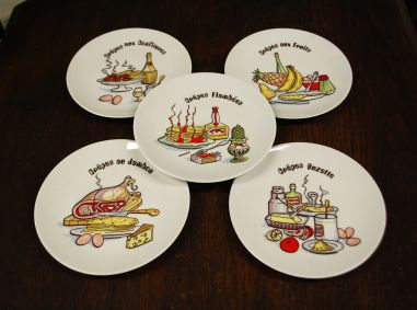 (n-8294) Louis Lourioux, pannkoogitaldrikud, 5tk