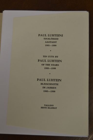 (P-1160)  Mapp Paul Lutheini tinalõiked - Lume ja härmarüüs Toompea