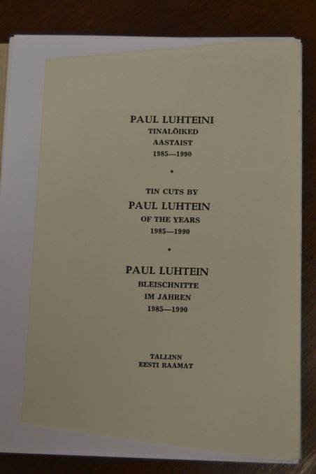 (P-1160)  Mapp Paul Lutheini tinalõiked - Lume ja härmarüüs Toompea