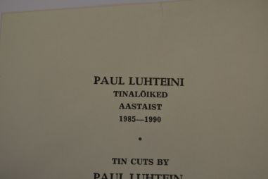 (P-1160)  Mapp Paul Lutheini tinalõiked - Lume ja härmarüüs Toompea