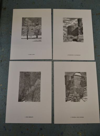 (P-1160)  Mapp Paul Lutheini tinalõiked - Lume ja härmarüüs Toompea