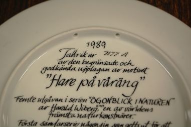 (n-8449) Röstrand, Harald Wiberg kollektsioontaldrik "Jänes" nr7177A