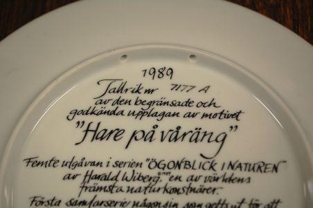 (n-8449) Röstrand, Harald Wiberg kollektsioontaldrik "Jänes" nr7177A