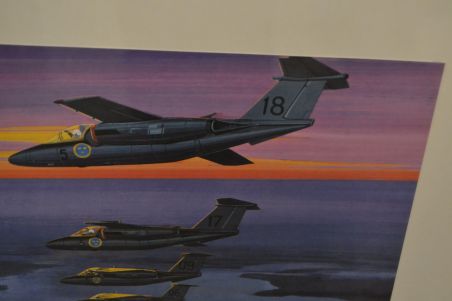 (n-8472) Saab hävituslennukitest trükirepro, 1968