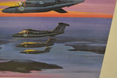 (n-8472) Saab hävituslennukitest trükirepro, 1968
