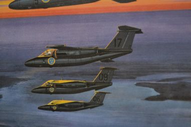 (n-8472) Saab hävituslennukitest trükirepro, 1968