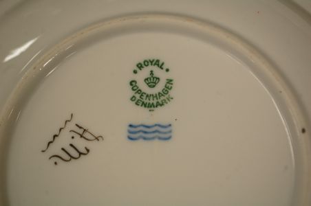 (n-8488) Royal Copenhagen, käsitsimaalitud koogitaldrikud, 6tk