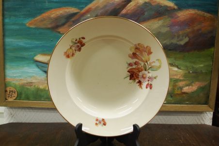 (n-8527/2) Kjoenhavns Porcellains Maleri, kreemikad supi-pastataldrikud, 4tk