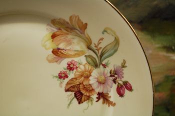 (n-8527/4) Kjoenhavns Porcellains Maleri, kreemikad praetaldrikud, 4tk 2