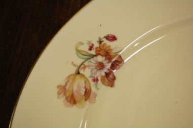 (n-8527/4) Kjoenhavns Porcellains Maleri, kreemikad praetaldrikud, 4tk
